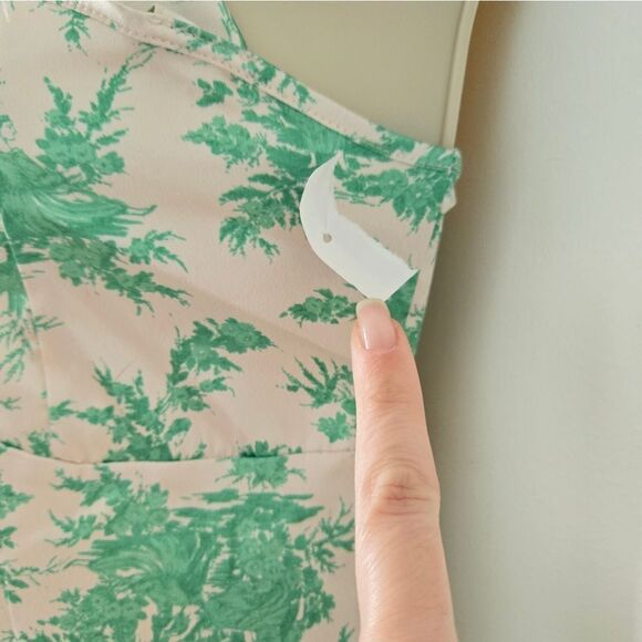 Asos Design Stretch Satin Top With Scarf Hem and Cross Halter Neck - Picture 7 of 8